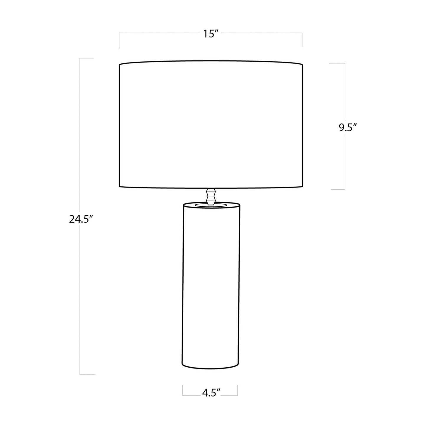 Juliet Table Lamp - line drawing.