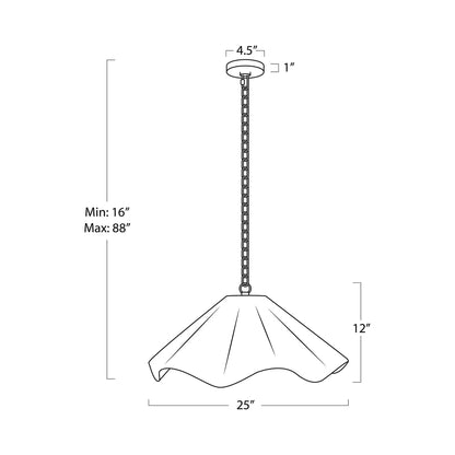 Marisol Pendant Light - line drawing.