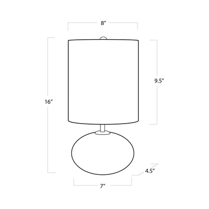 Mini Orb Table Lamp - line drawing.