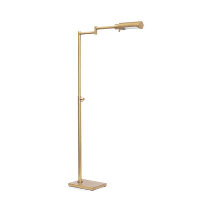 Noble Floor Lamp in Natural Brass.