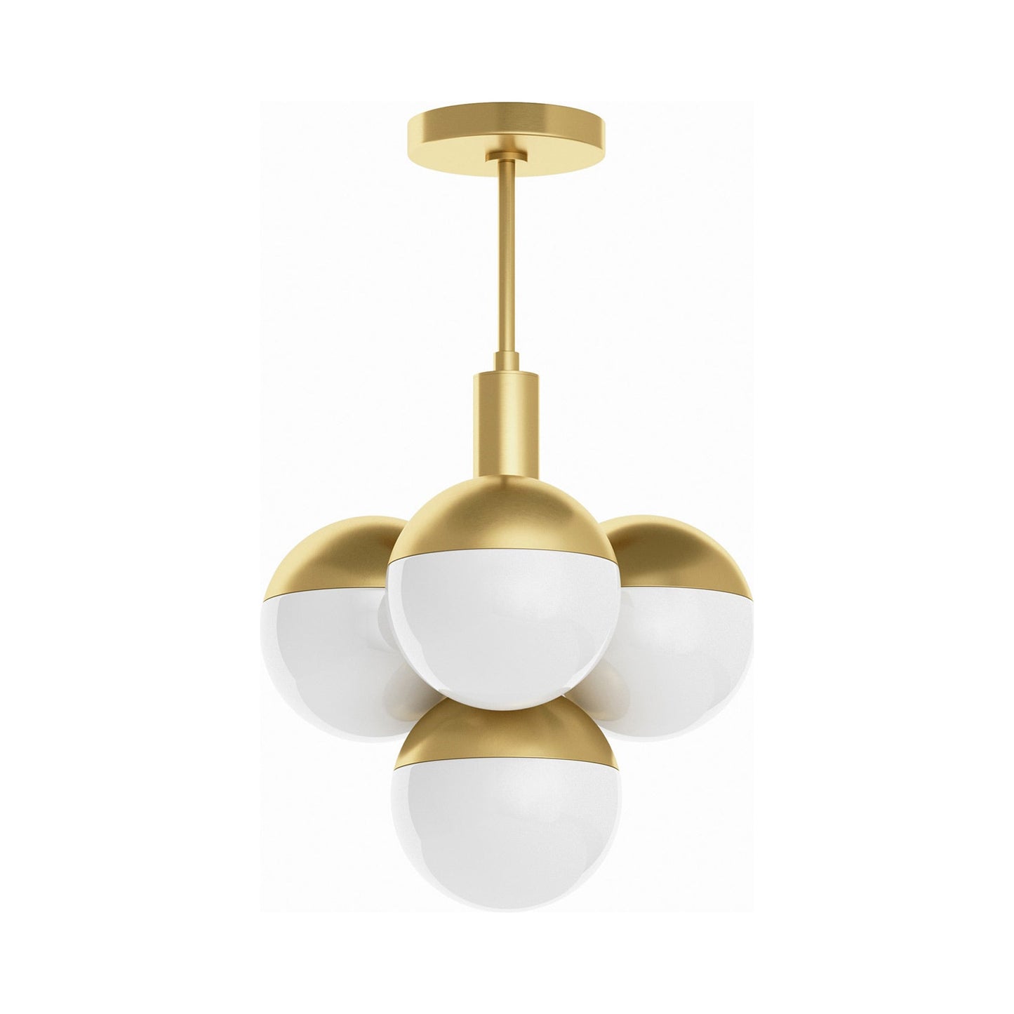Oliver Pendant Light in Natural Brass.