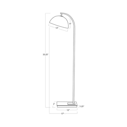 Otto Floor Lamp - line drawing.
