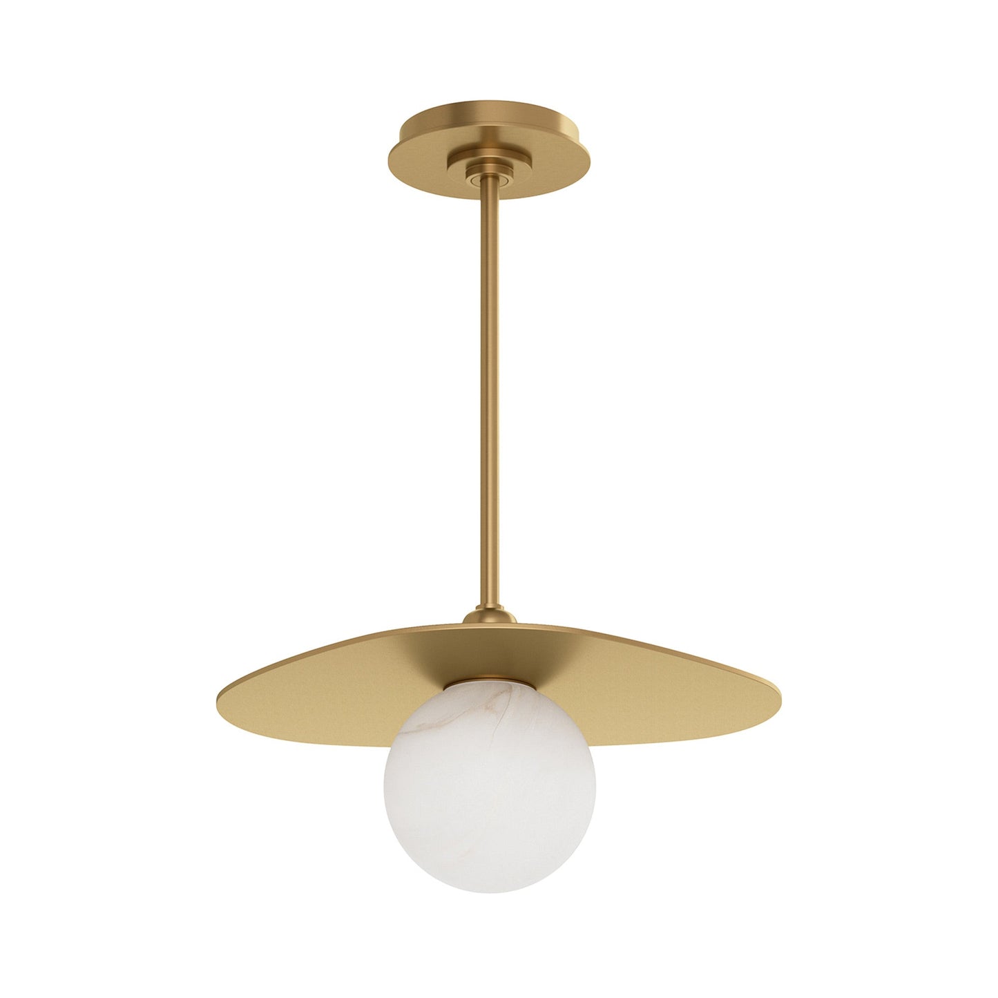 Rhoads Pendant Light in Natural Brass.