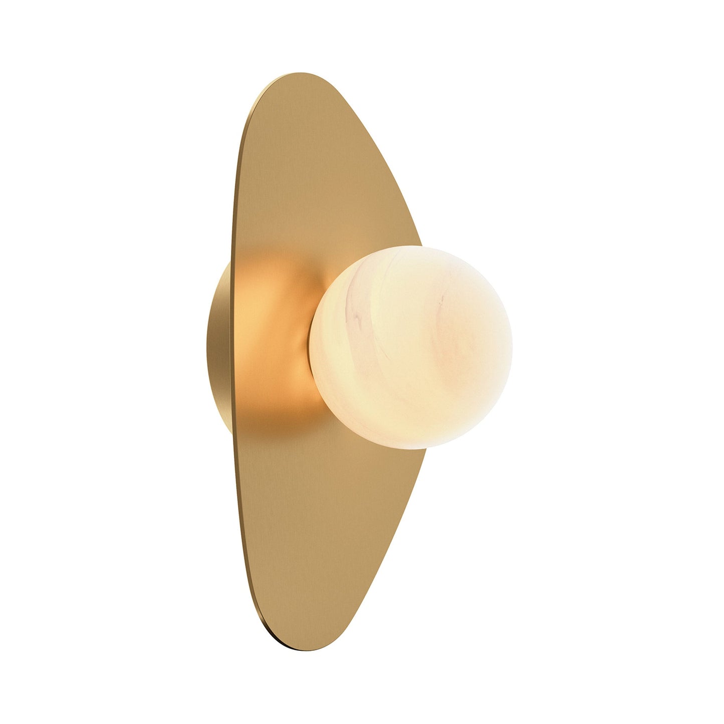 Rhoads Single Ceiling / Wall Light in Natural Brass.
