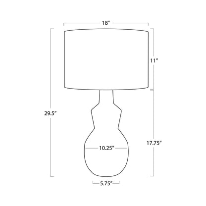 Rhonda Table Lamp - line drawing.