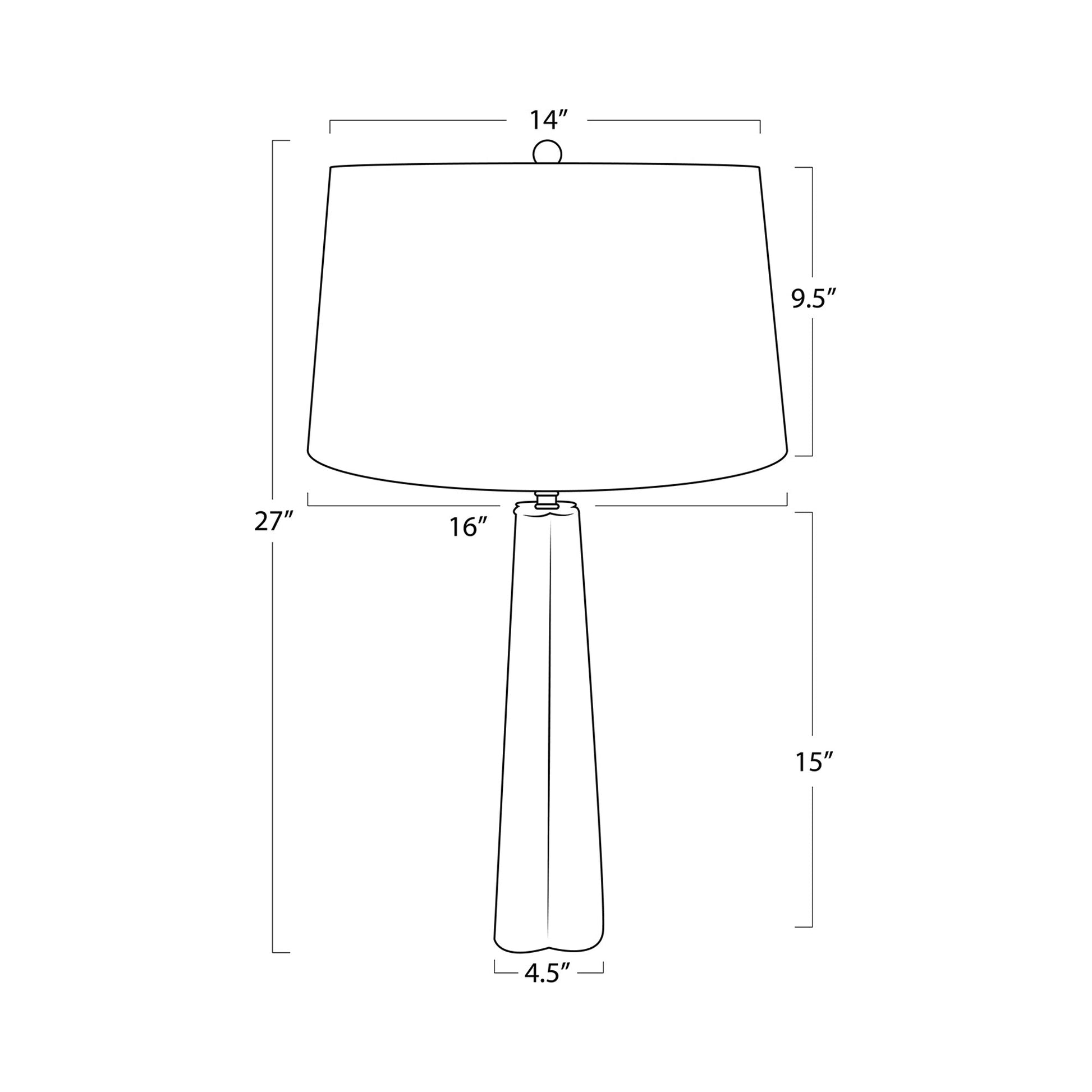 Roman Table Lamp - line drawing.