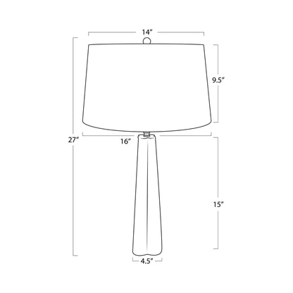 Roman Table Lamp - line drawing.