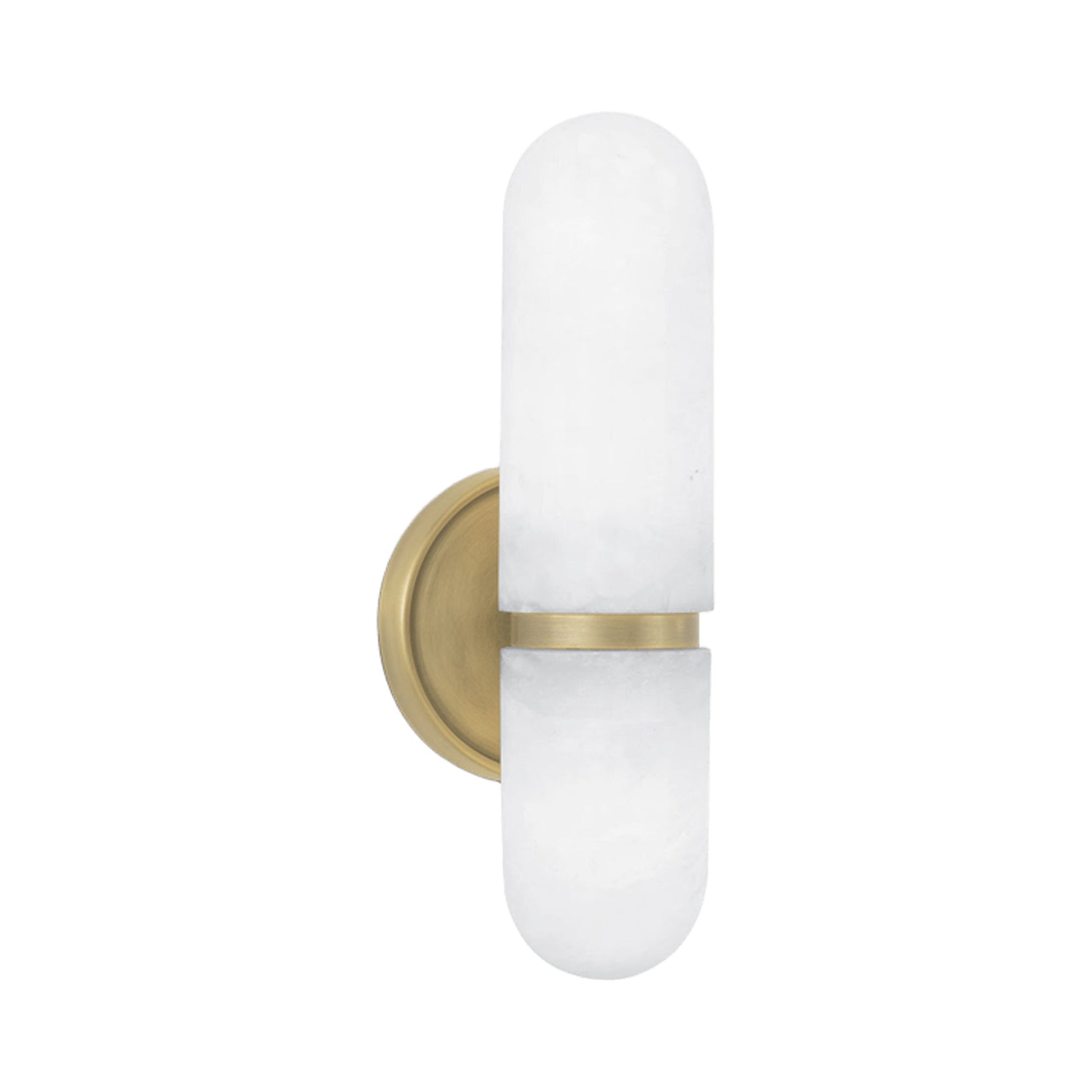 Salon Wall Light in Natural Brass (Small).