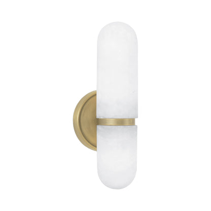 Salon Wall Light in Natural Brass (Small).