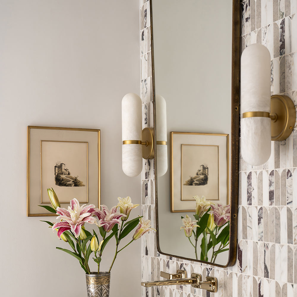 Salon Wall Light in bathroom.