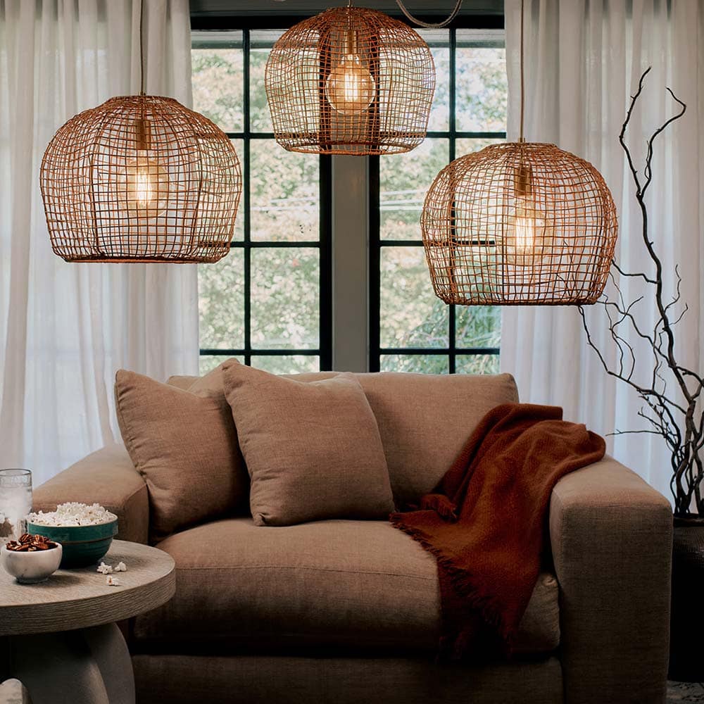 Selene Chandelier in living room.