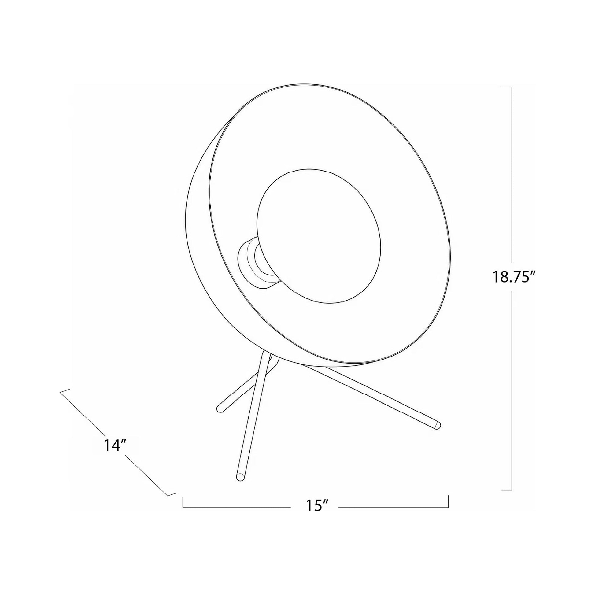 Sigmund Table Lamp - line drawing.