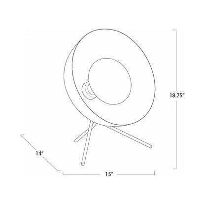 Sigmund Table Lamp - line drawing.