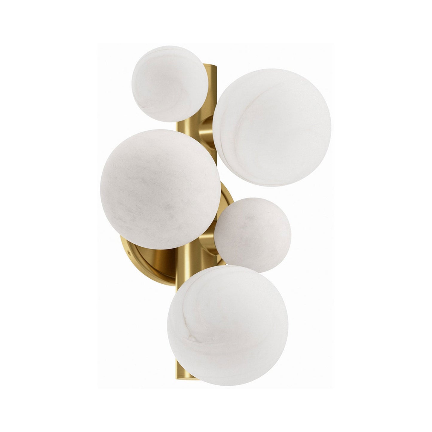 Sofia Wall Light in Natural Brass.