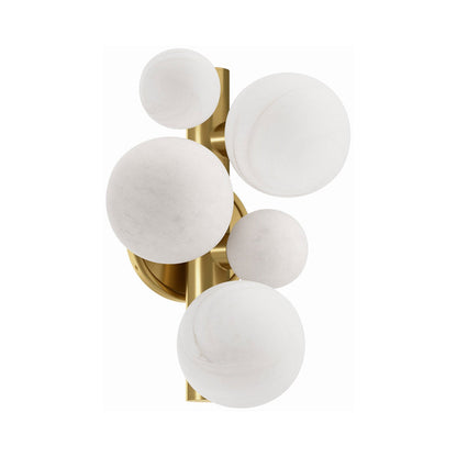Sofia Wall Light in Natural Brass.
