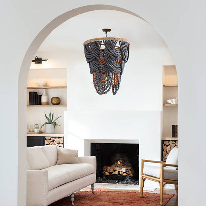 Southern Living Lorelei Chandelier in living room.