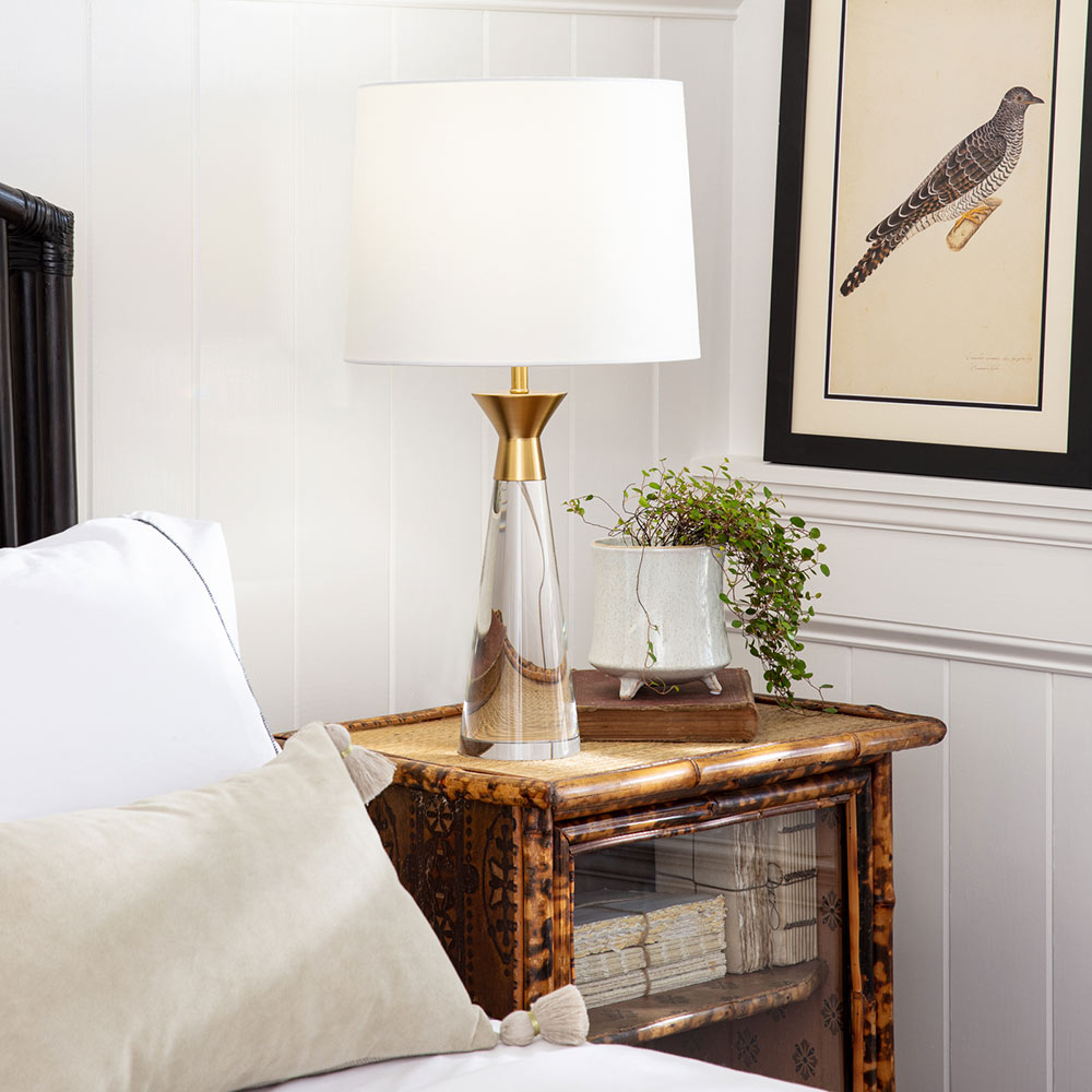 Starling Table Lamp in bedroom.