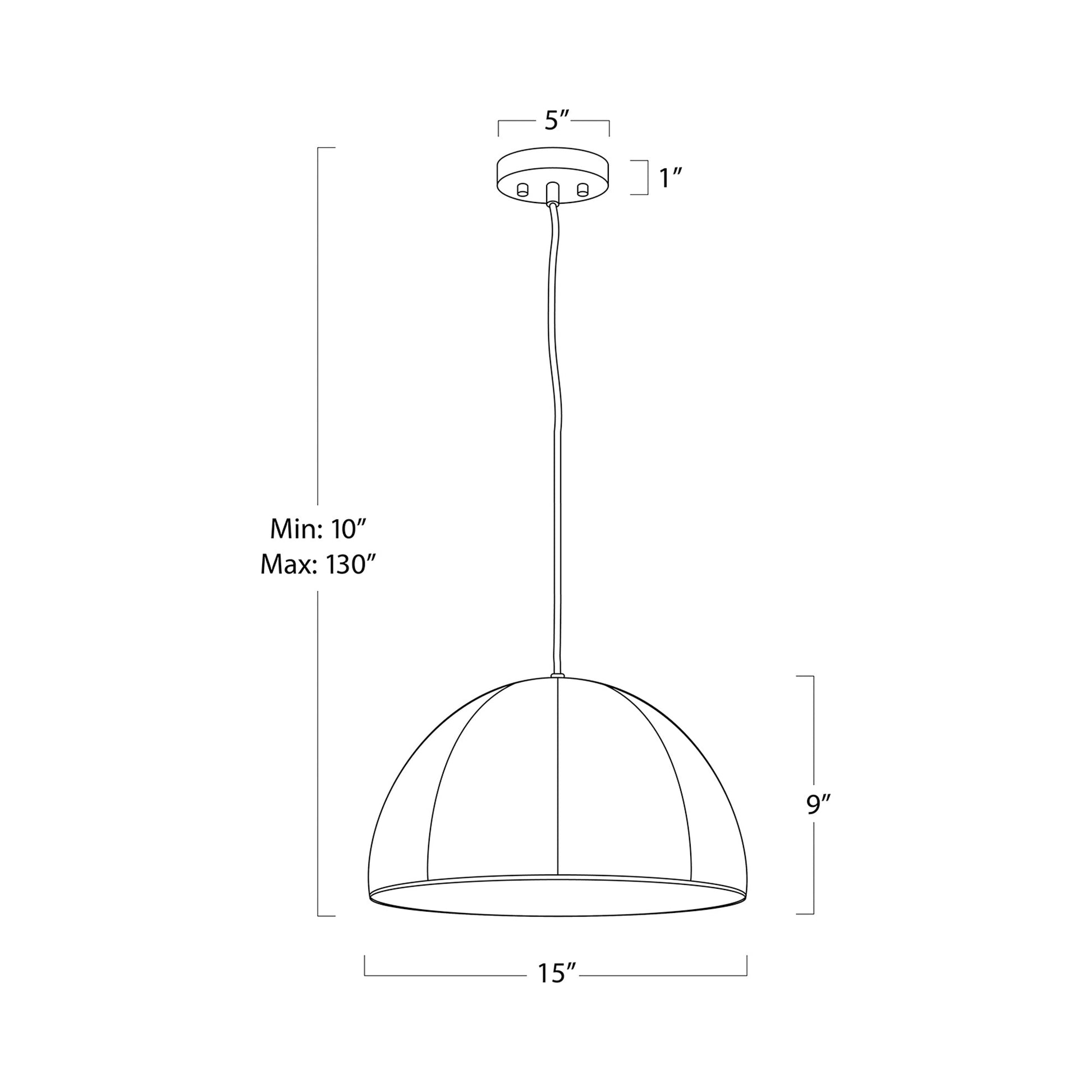 Stevie Pendant Light - line drawing.