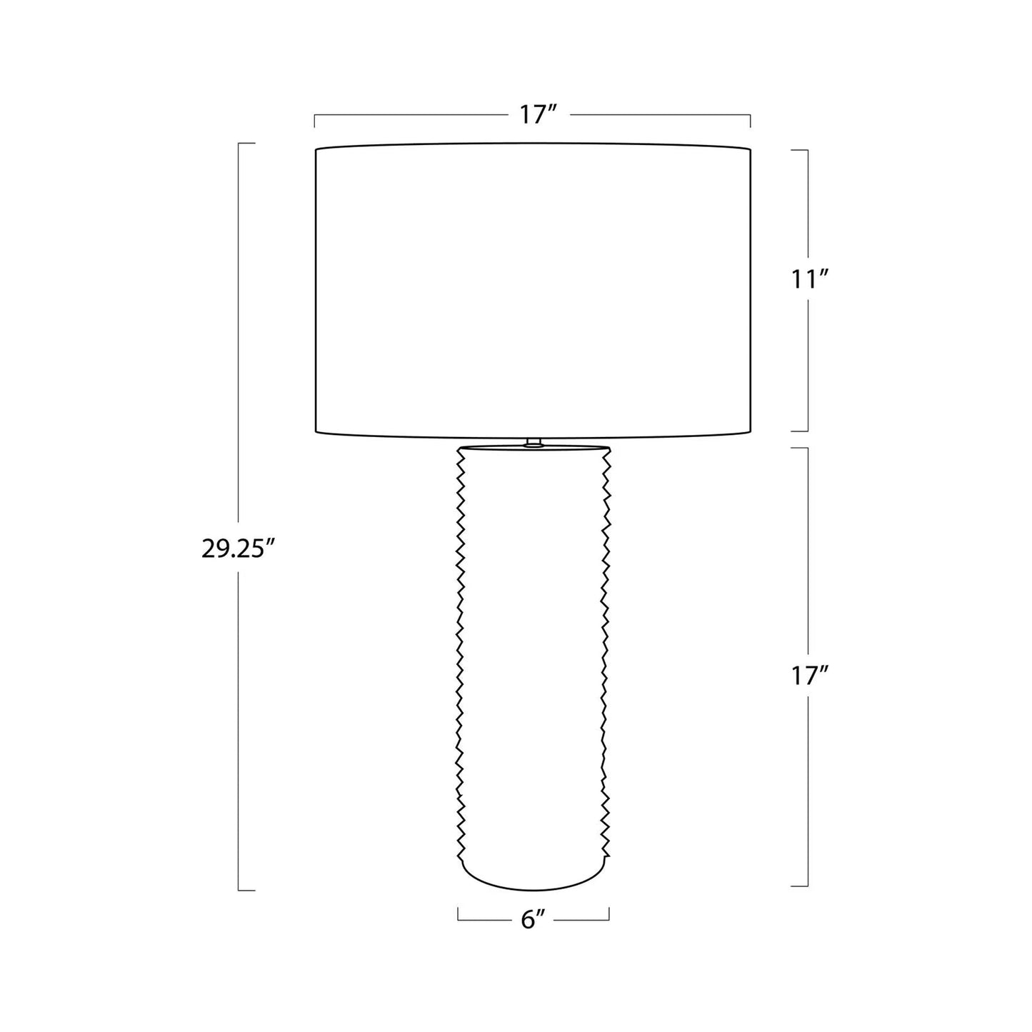 Symon Table Lamp - line drawing.