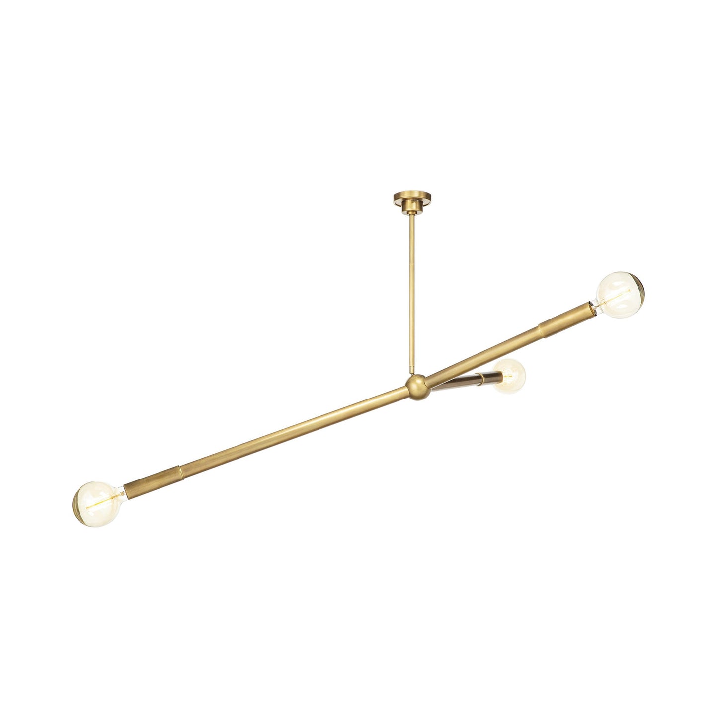 Talon Chandelier in Natural Brass.