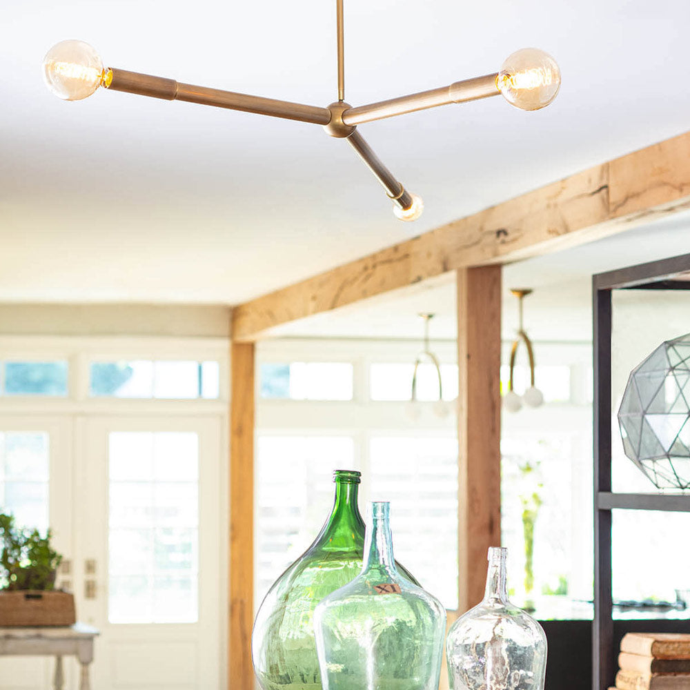 Talon Chandelier in living room.