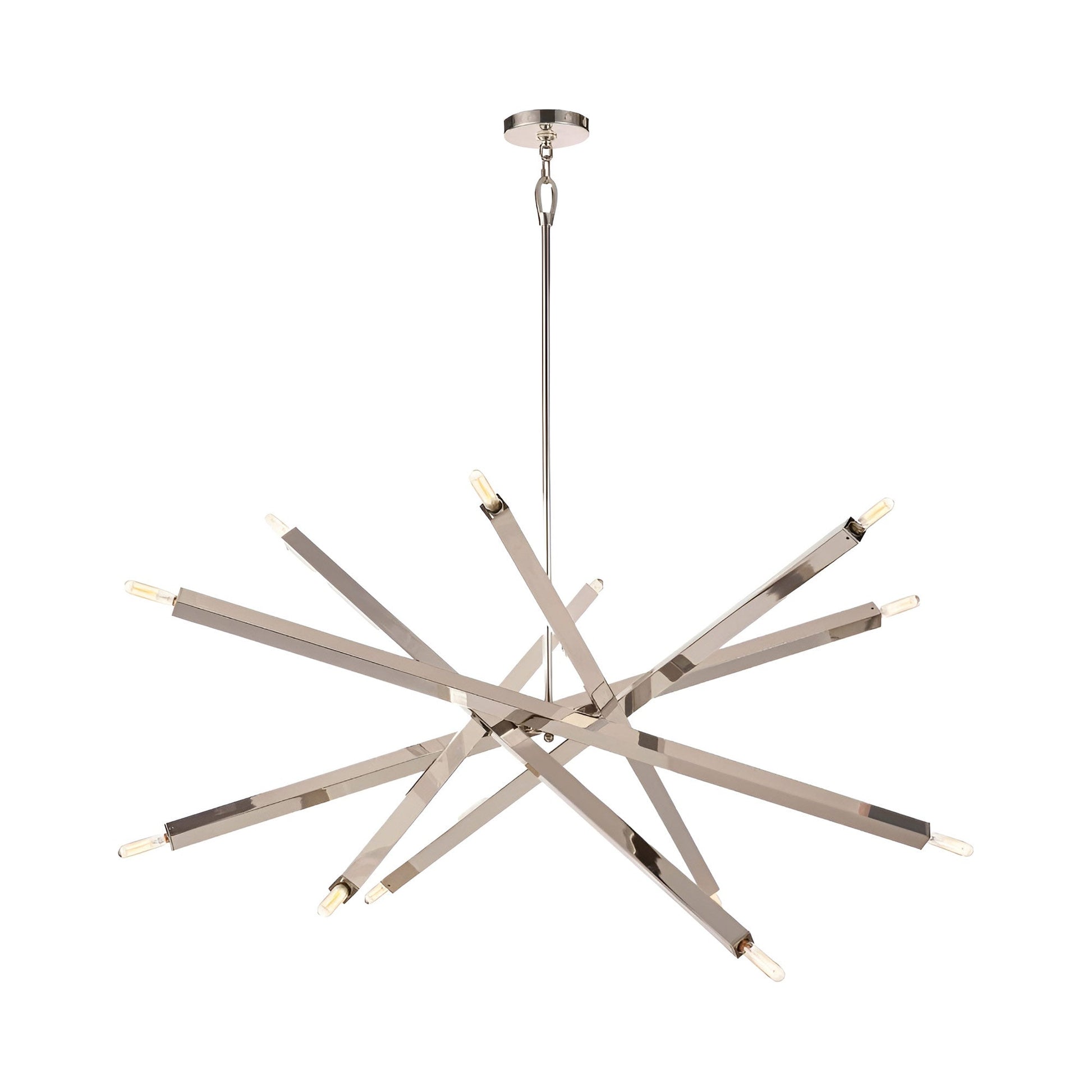 Viper Chandelier in Polished Nickel.