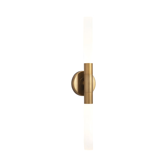 Wick Wall Light in Natural Brass.