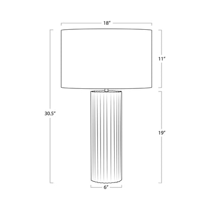 Zara Table Lamp - line drawing.
