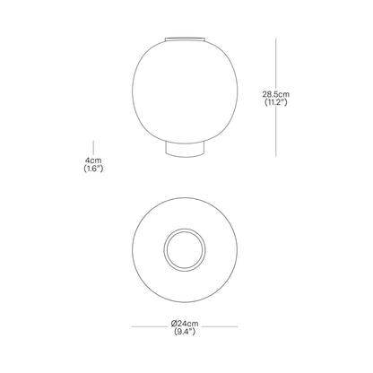 Bloom Table Lamp - line drawing.