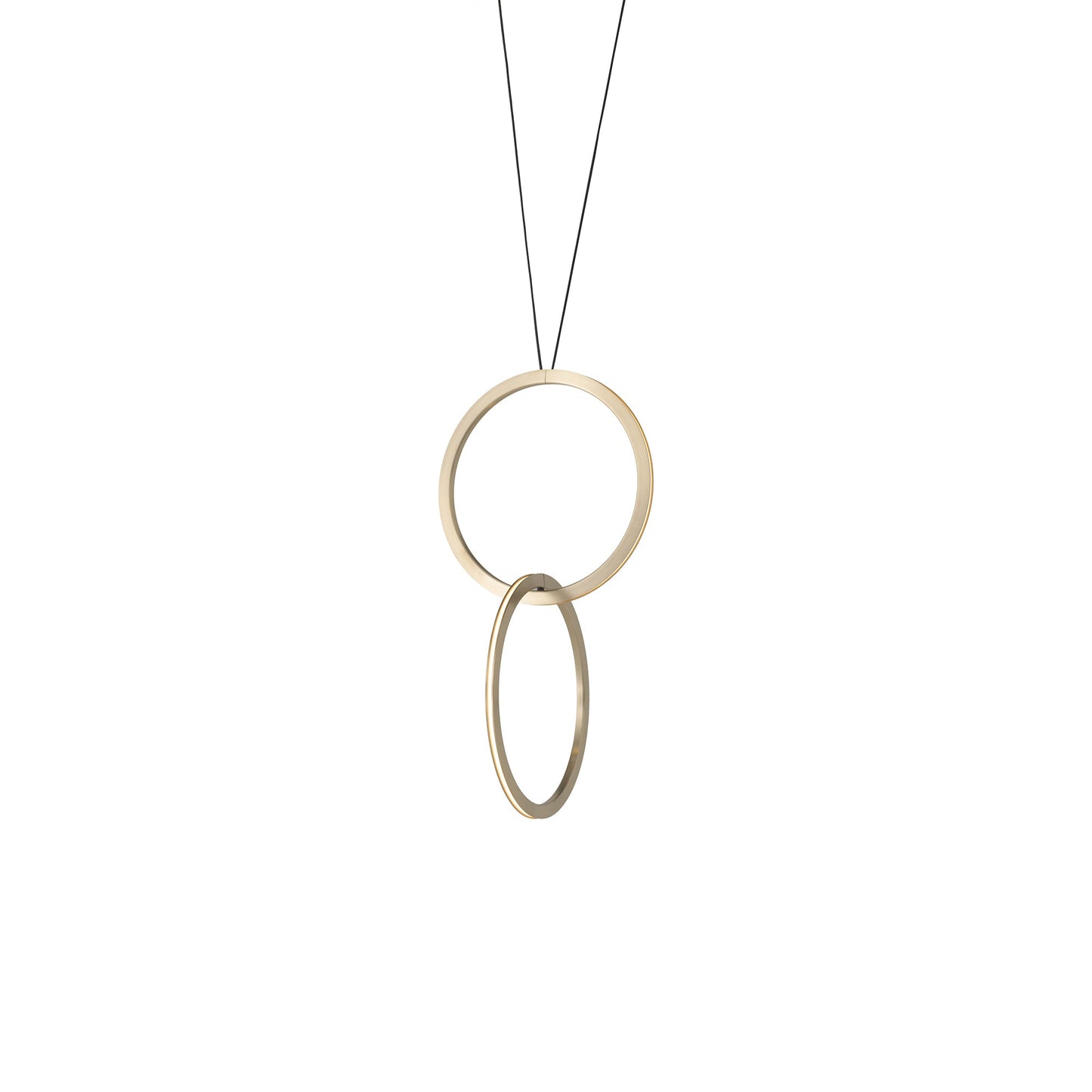 Circus LED Pendant Light in Brass (2-Ring/19.7-Inch).