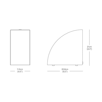 Phase LED Table Lamp - line drawing.