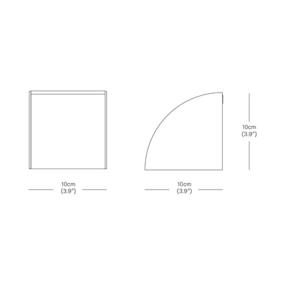 Phase LED Wall Light - line drawing.
