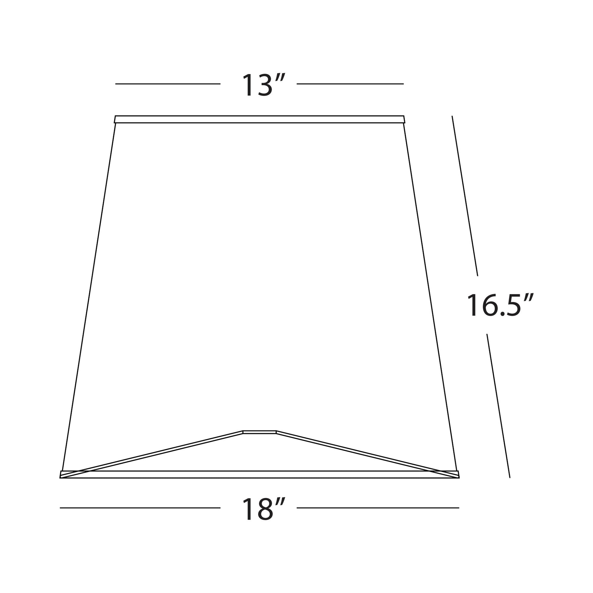 Abbey Rose Shade - line drawing.
