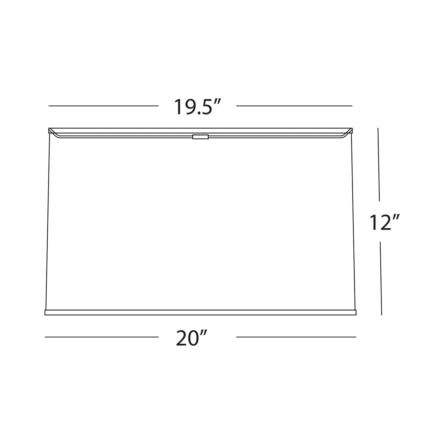 Abbey Rose Shade - line drawing.