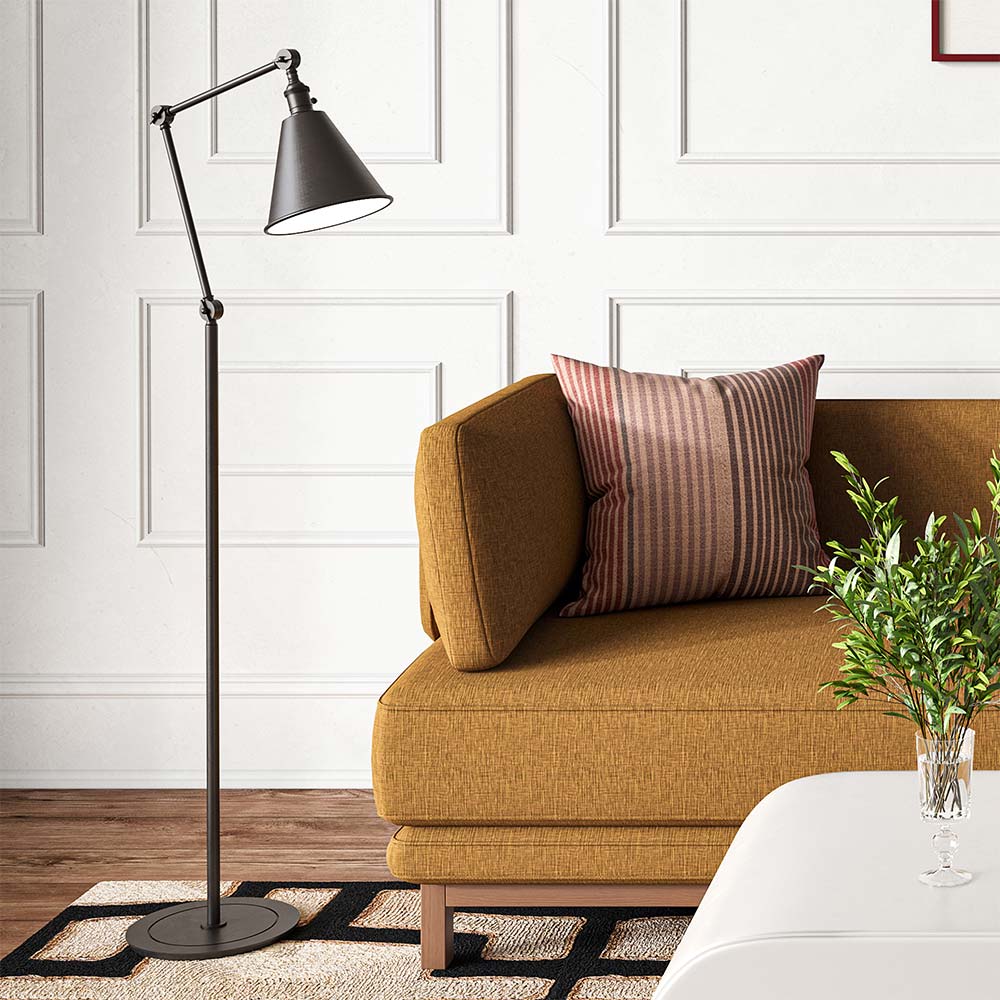 Alloy Floor Lamp in living room.