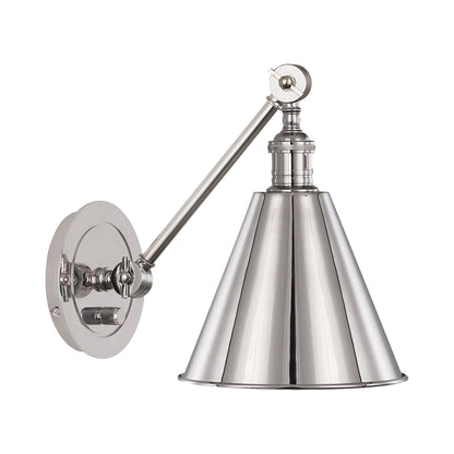 Alloy Single Wall Light in Polished Nickel/Polished Nickel.