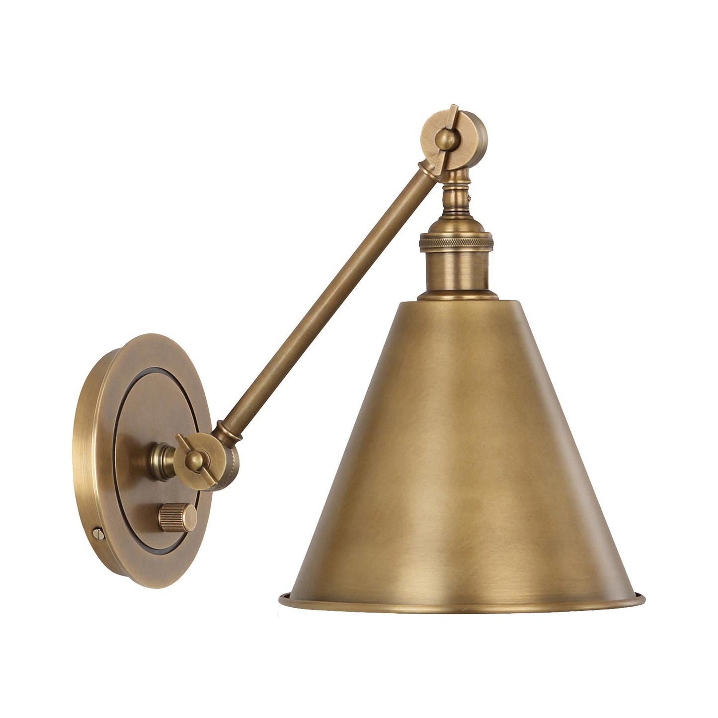 Alloy Single Wall Light in Warm Brass/Warm Brass.