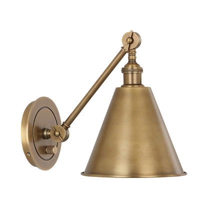 Alloy Single Wall Light in Warm Brass/Warm Brass.