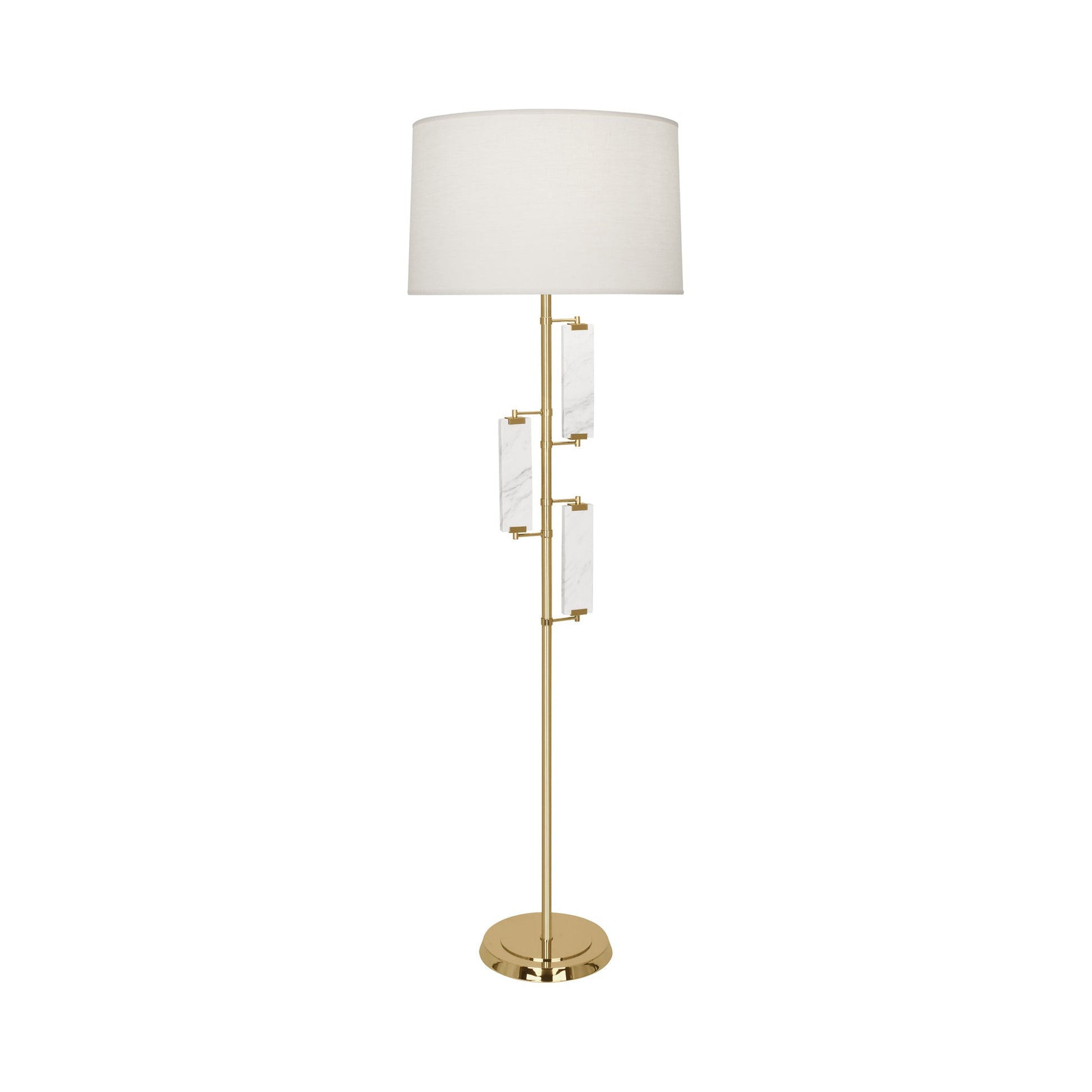 Alston Floor Lamp in Modern Brass.