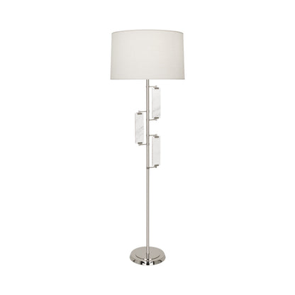 Alston Floor Lamp in Polished Nickel.