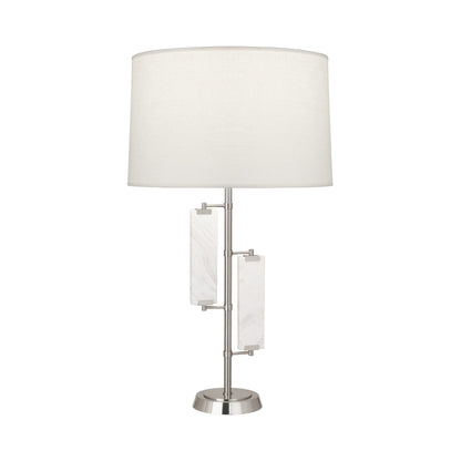 Alston Table Lamp in Polished Nickel.