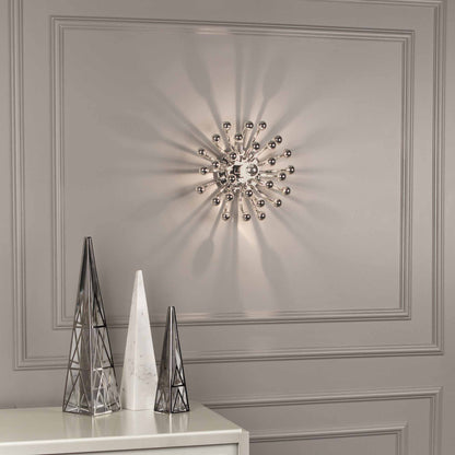 Anemone Flush Mount Ceiling Light in living room.