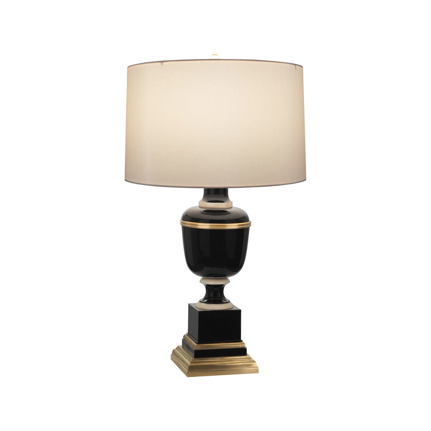 Annika Table Lamp in Black/Spindrift Snowflake (Small)