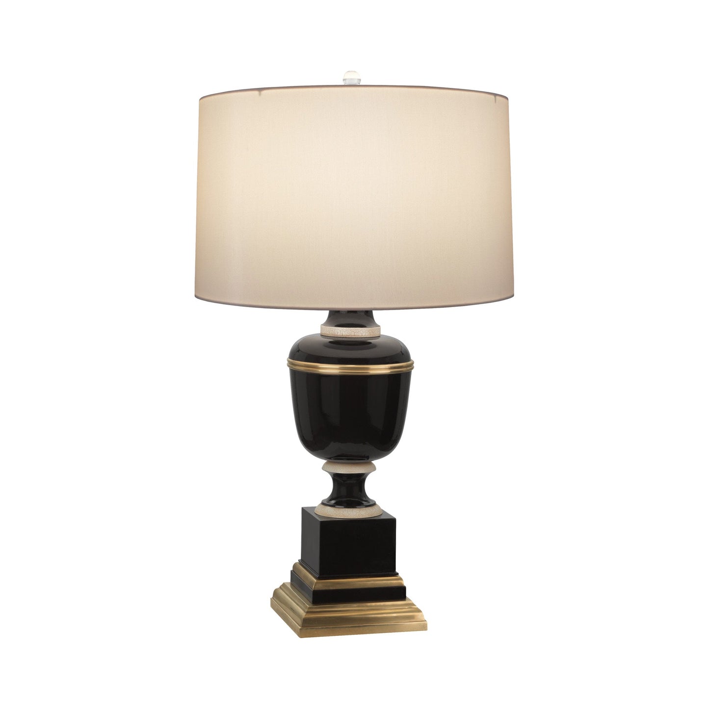 Annika Table Lamp in Black/Spindrift Snowflake (Large)