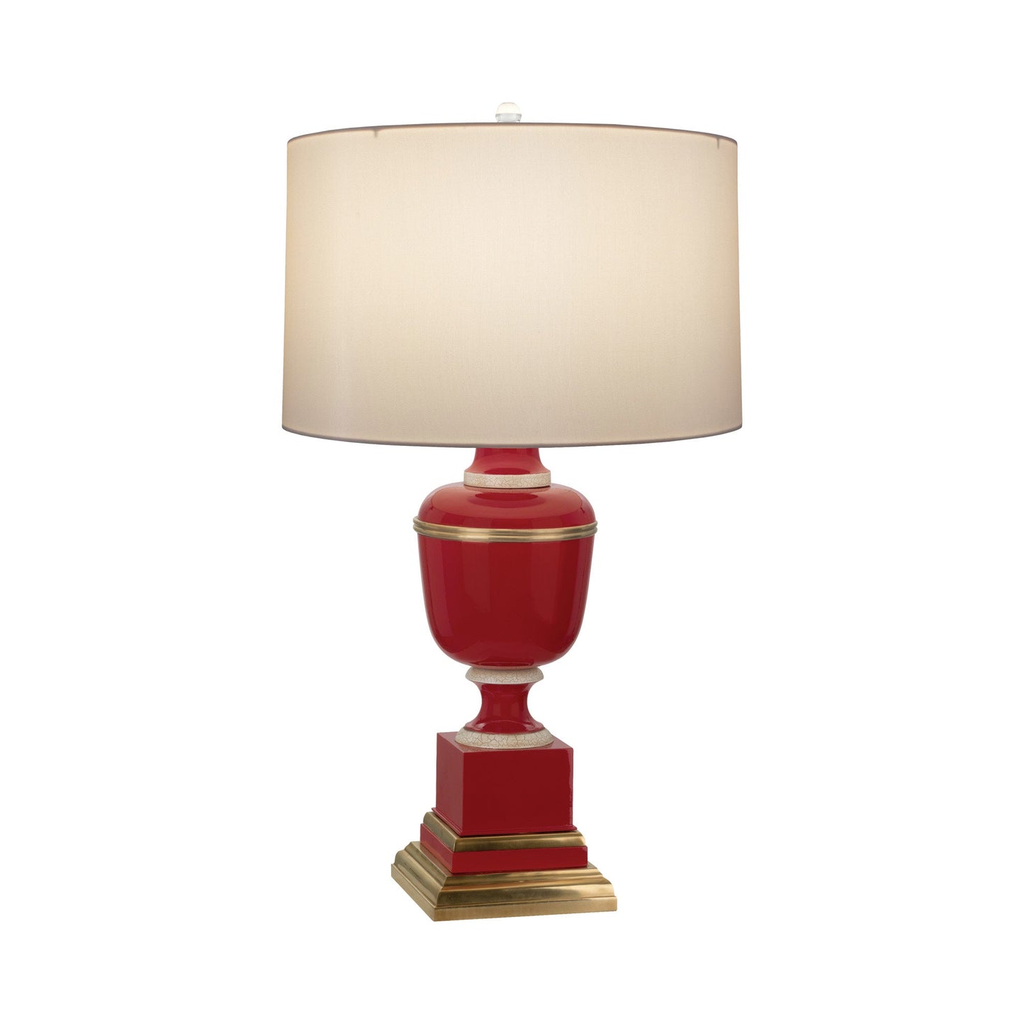 Annika Table Lamp in Red/Spindrift Snowflake (Large)
