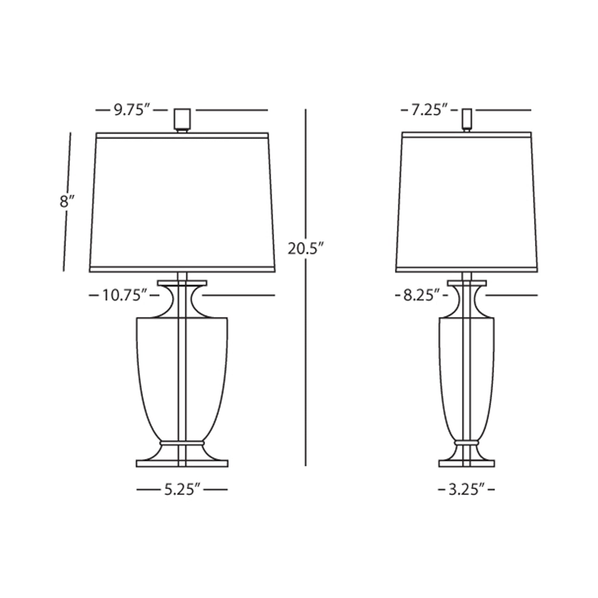 Artemis Table Lamp - line drawing.