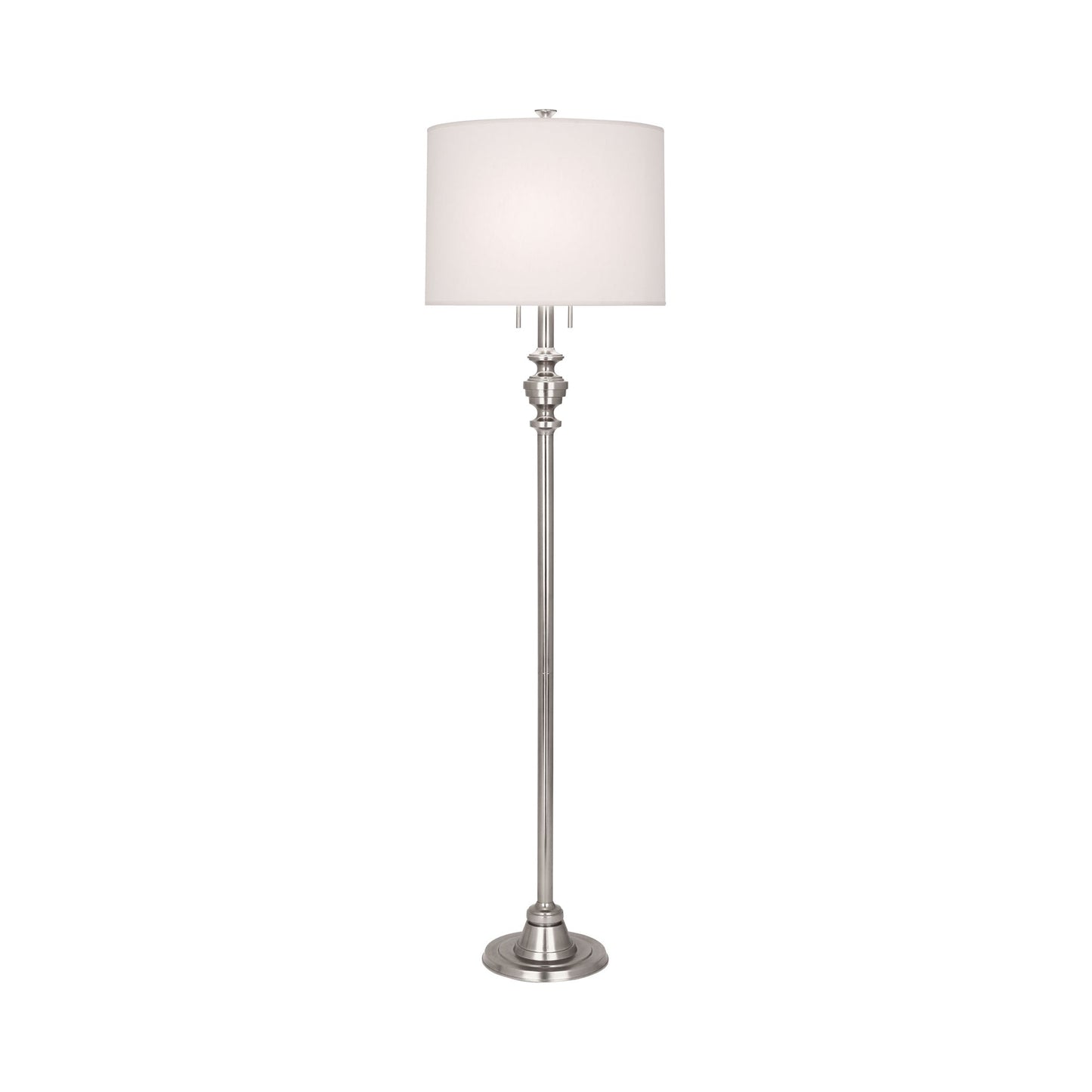 Arthur Floor Lamp in Polished Nickel.