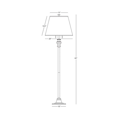 Arthur Floor Lamp - line drawing.