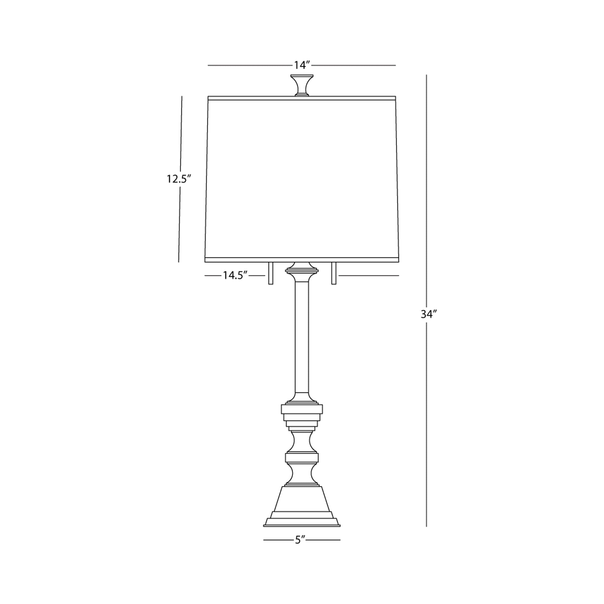 Arthur Table Lamp - line drawing.