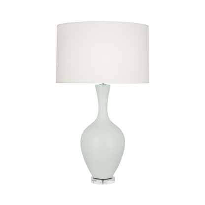Audrey Table Lamp in Matte Celadon.